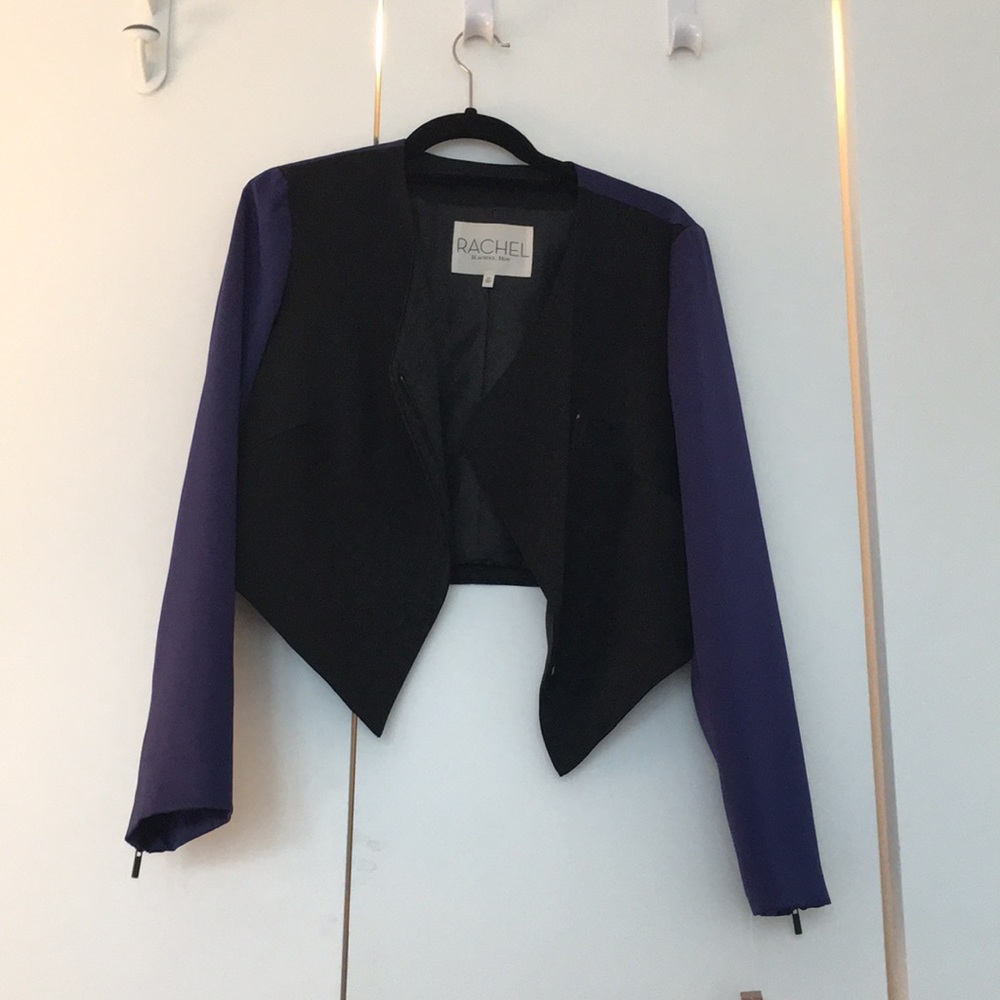 Rachel Roy black/blue dressy blazer